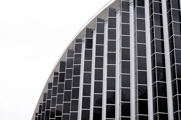 Futuristische Moderne Gestaltung Der Glasfassade Des Gebäudes — Stockfoto