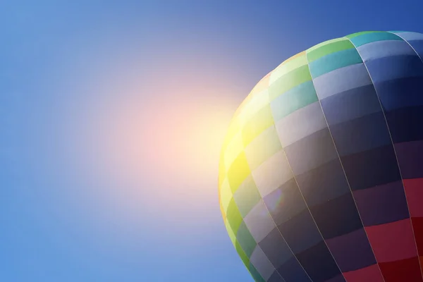 Colorful Hot Air Balloon Flight Blue Sky — Stock Photo, Image