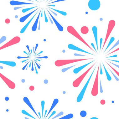 tatil havai fişek seamless modeli. vektör çizim