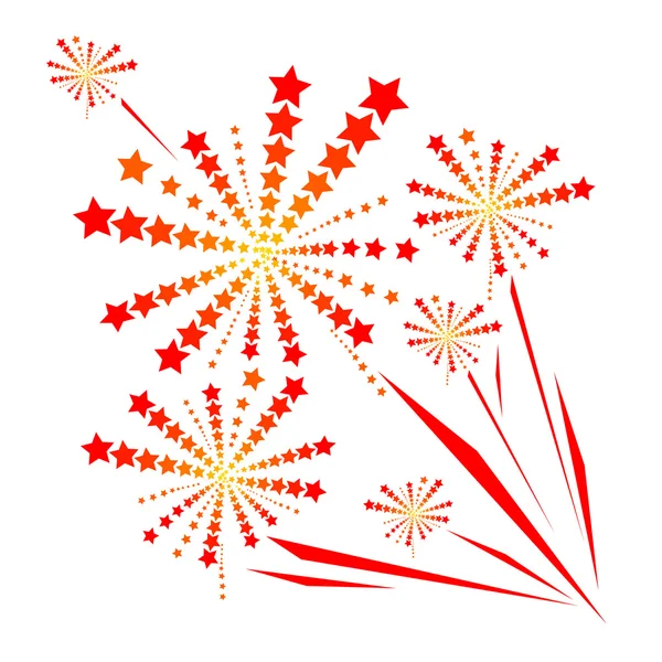 Fuegos artificiales vectoriales — Vector de stock