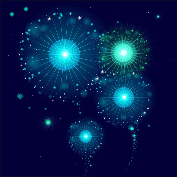 Fuegos artificiales vectoriales — Vector de stock