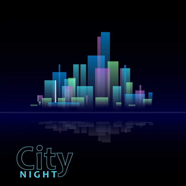 Ciudad de noche — Vector de stock