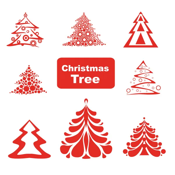 Vector Collection of Christmas Trees — Stock Vector