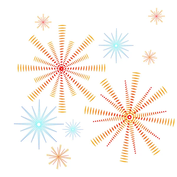 Fuegos artificiales vectoriales — Vector de stock