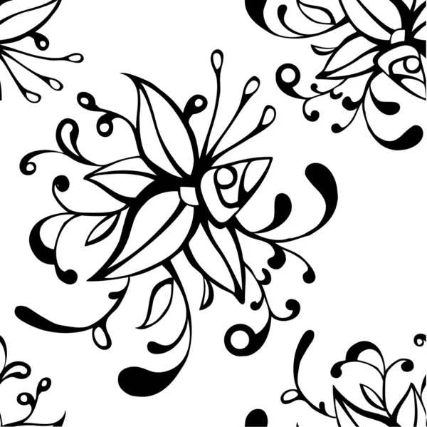 Seamless pattern with flower — Stock Vector