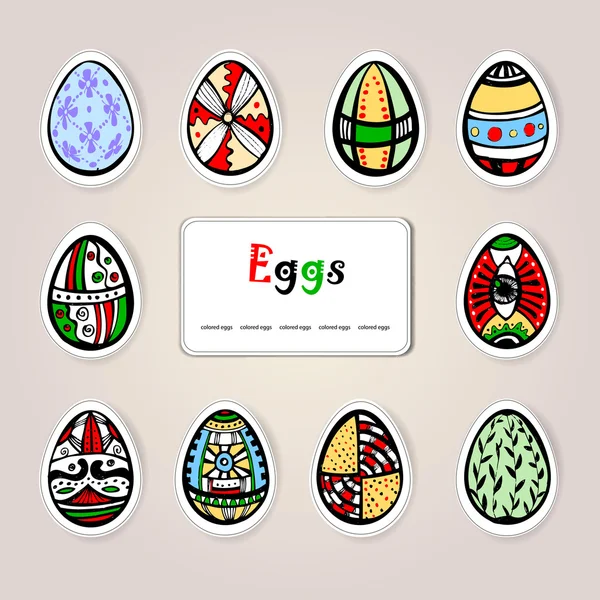 Huevos de fiesta de Pascua — Vector de stock