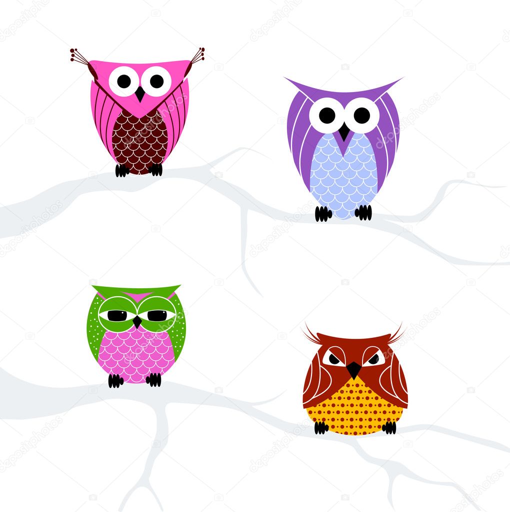 Vektorgrafiken Clipart Eulen Vektorbilder Clipart Eulen Depositphotos