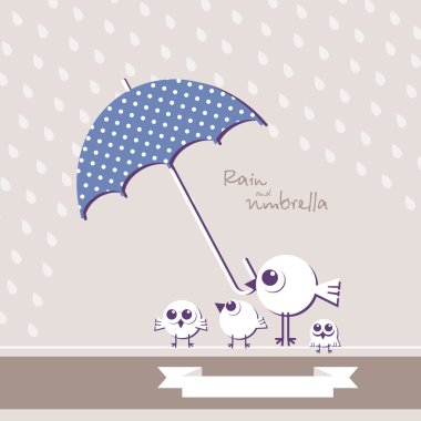 Scrapbooking kartı ile dekoratif kuş