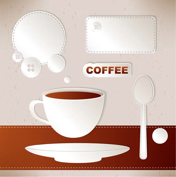 Set van label koffie — Stockvector