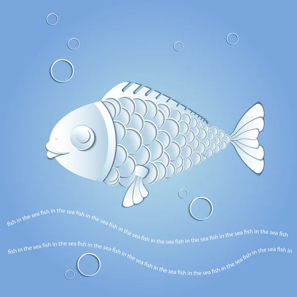 Бумажная рыба — стоковый вектор