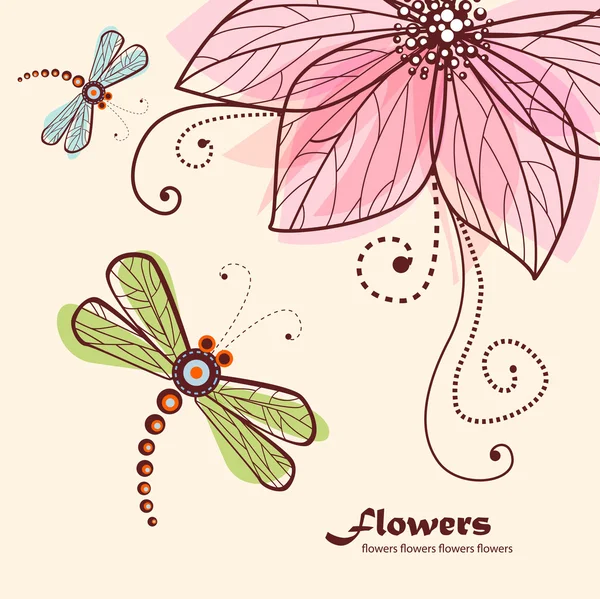 Decorativo sfondo floreale — Vettoriale Stock