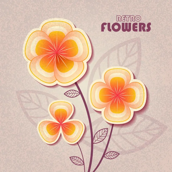 Décoratif fond floral rétro — Image vectorielle
