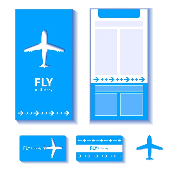 Corporate Identity von Flugzeugen — Stockvektor