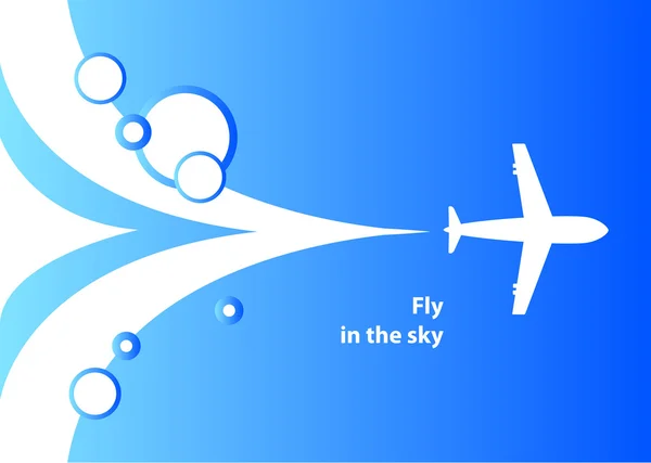Uçağın arka plan — Stok Vektör