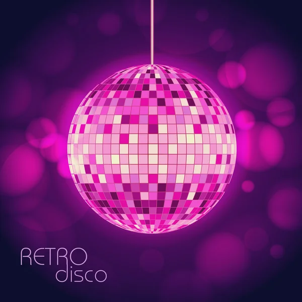 Bola de disco. Fondo discográfico — Vector de stock