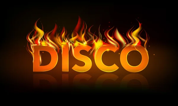 Disco fuego fondo — Vector de stock