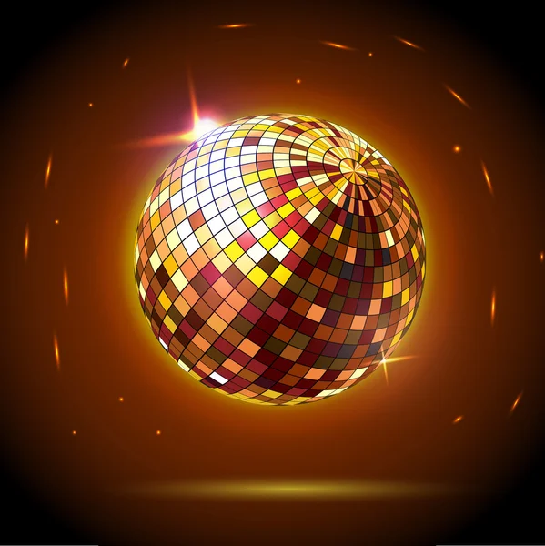 Boule disco. Contexte disco — Image vectorielle