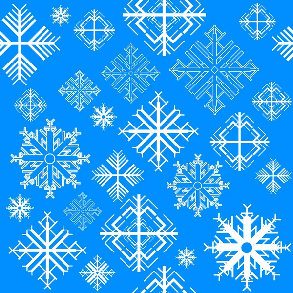 Patrón sin costura con copo de nieve — Archivo Imágenes Vectoriales