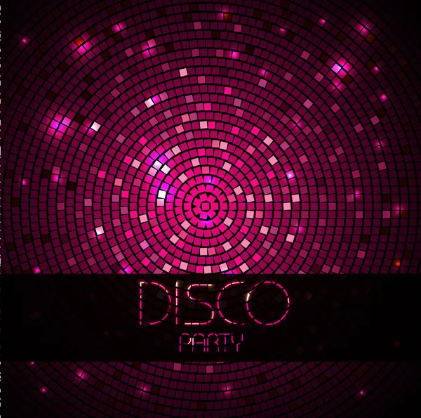 Bola de disco. Fondo discográfico — Vector de stock