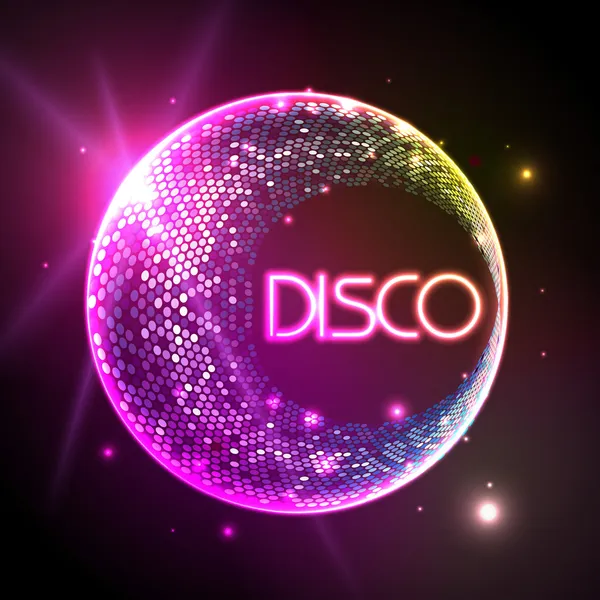 Boule disco. Contexte disco — Image vectorielle