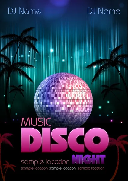 Disco-Hintergrund. Disco-Plakat — Stockvektor