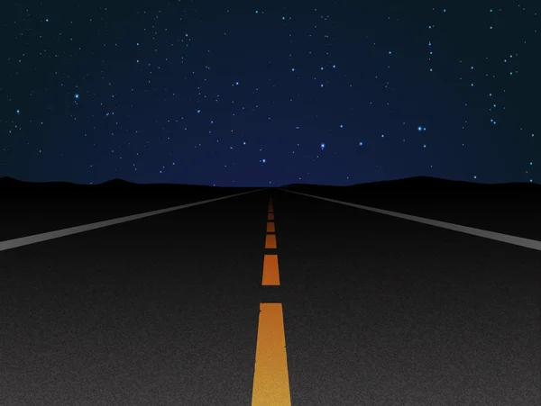Night road — Stock Vector