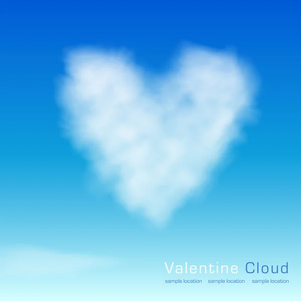 Valentine cloud — Stockový vektor