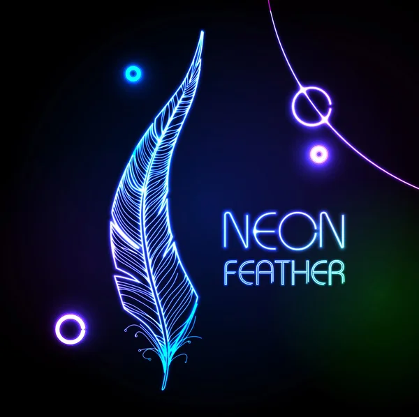 Neon pírko — Stockový vektor
