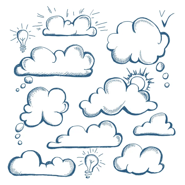 Set of speech bubble. Cloud — Stock Vector