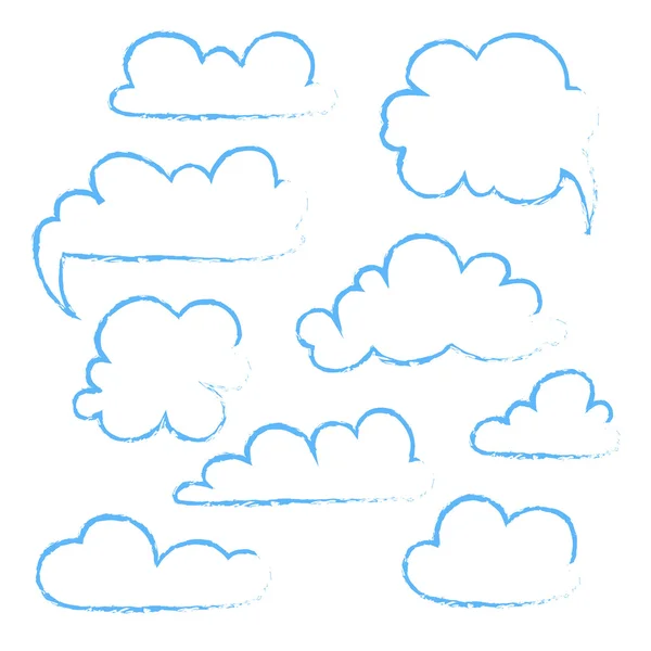 Set of speech bubble. Cloud — Stock Vector