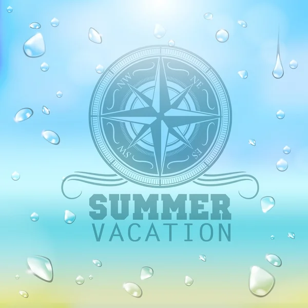 Fondo tipográfico de verano — Vector de stock