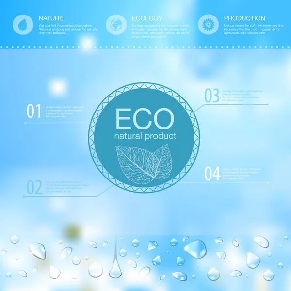 Ecology background. web and mobile interface template — Stock Vector