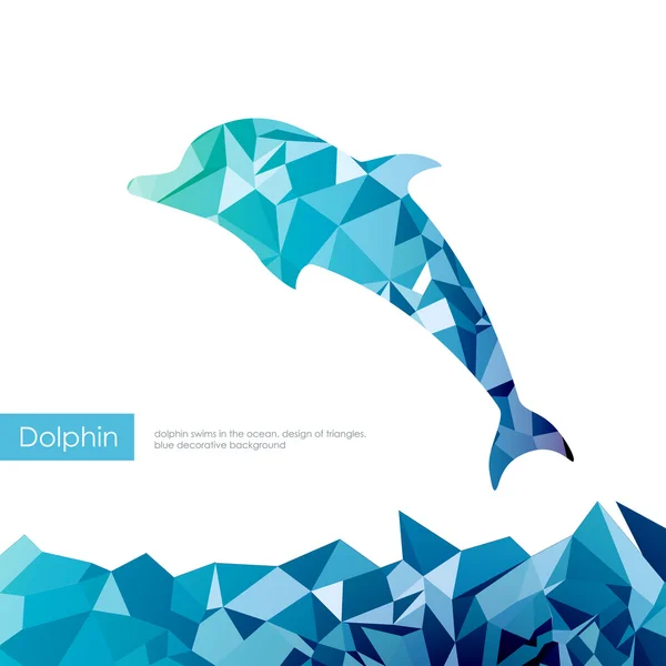 Delfino triangolo — Vettoriale Stock