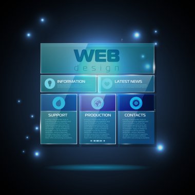 Web sitesi tasarım şablonu. teknolojik altyapı