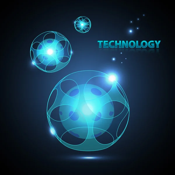 Abstract 3d technology sphere. — Stock Vector