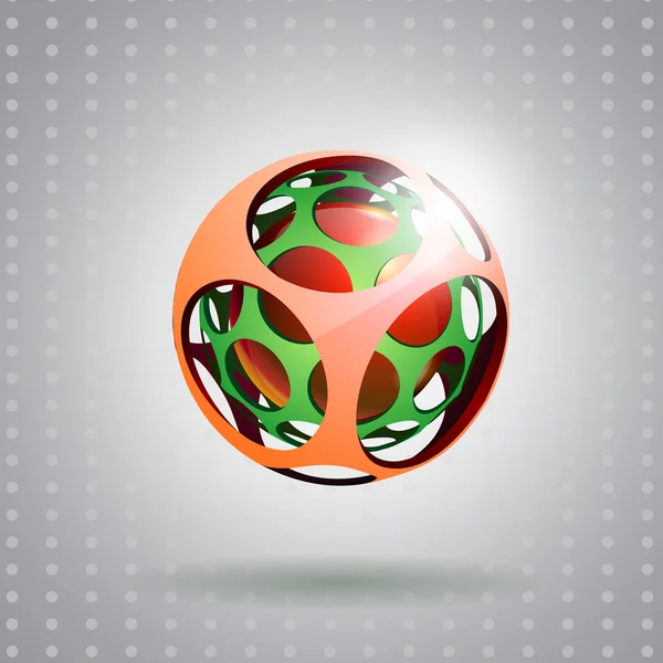 抽象的な 3 d 技術の球. — ストックベクタ