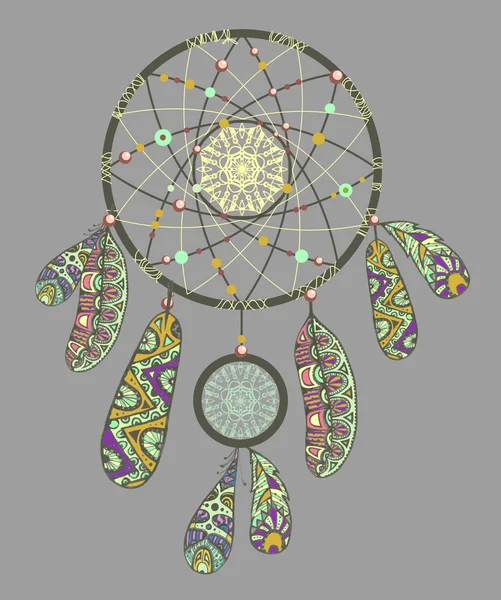 Decoratieve dream catcher — Stockvector