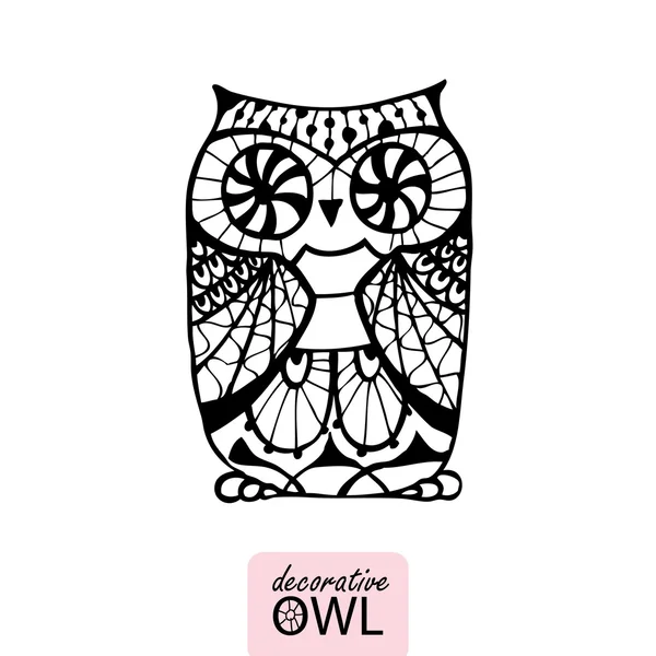 Decorative owl — Stock Vector