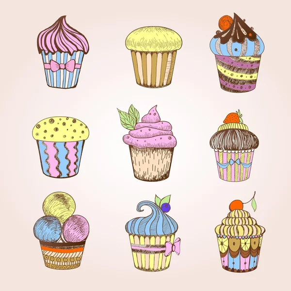 Chalk drawing. Set of cakes Stock Vector Image by ©annbozshko 48602471