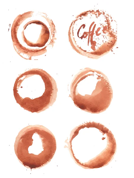 Watercolor Coffee Stain — Stock Vector