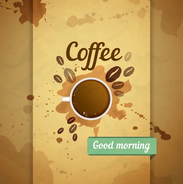 Ročník kávy typografie pozadí — Stockový vektor