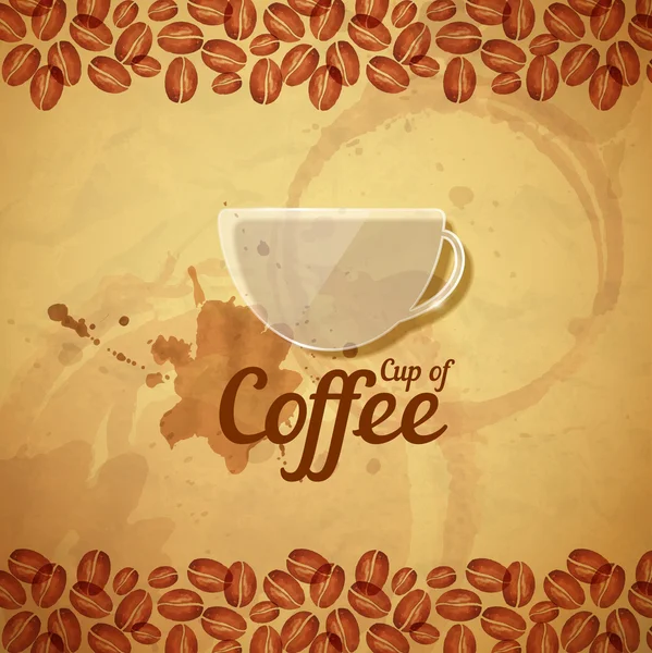 Vintage Kaffee Hintergrund — Stockvektor