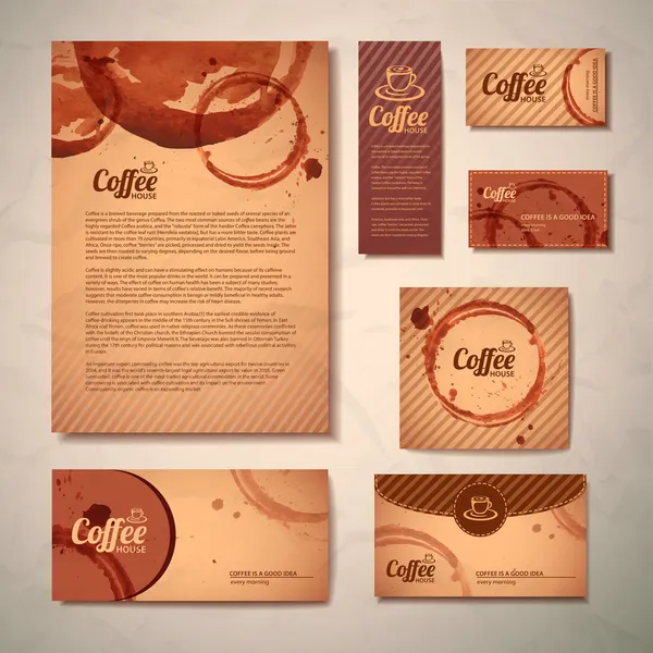 Diseño del concepto de café — Archivo Imágenes Vectoriales