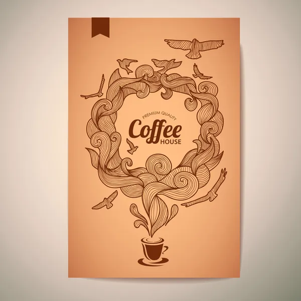 Diseño del concepto de café — Vector de stock