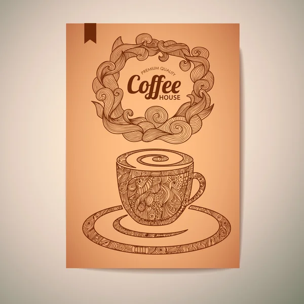 Diseño del concepto de café — Archivo Imágenes Vectoriales