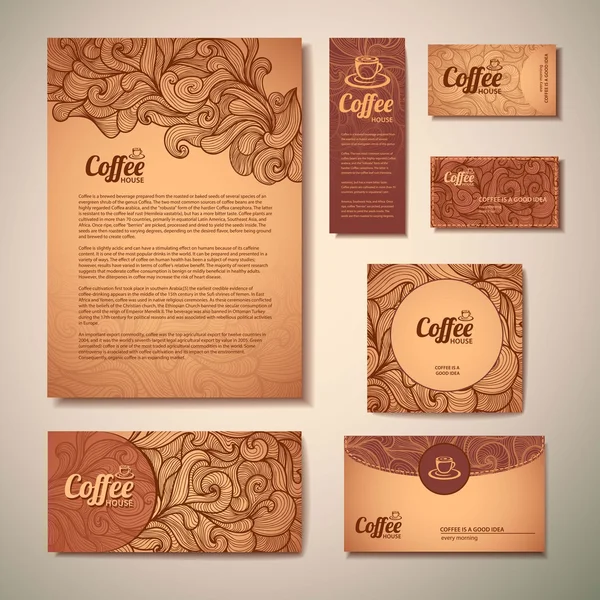 Diseño del concepto de café — Archivo Imágenes Vectoriales