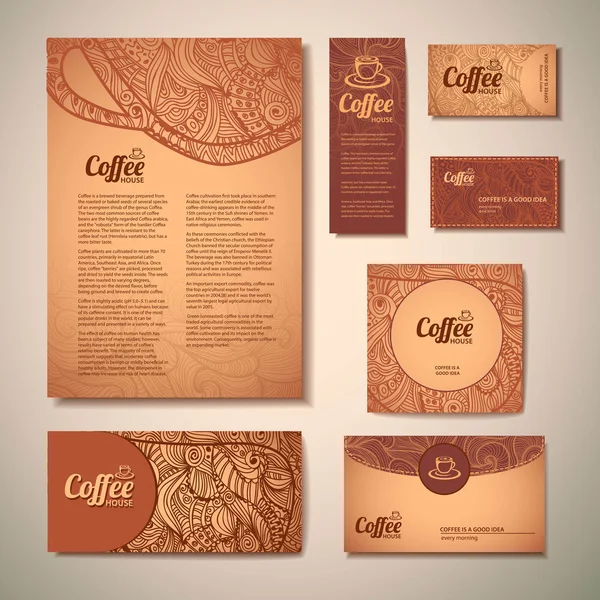 Utforming av kaffedesign – stockvektor
