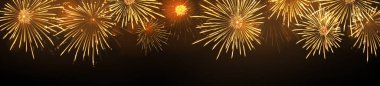Vector bayram festivali altın havai fişek. Bağımsızlık Günü, Noel, Yeni Yıl Partisi
