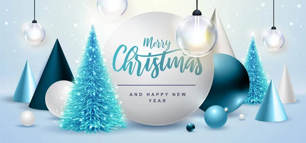 Веселого Різдва Щасливого Новорічного Плакату Різдвяними Святами Різдвяні Свята Приклад — стоковий вектор