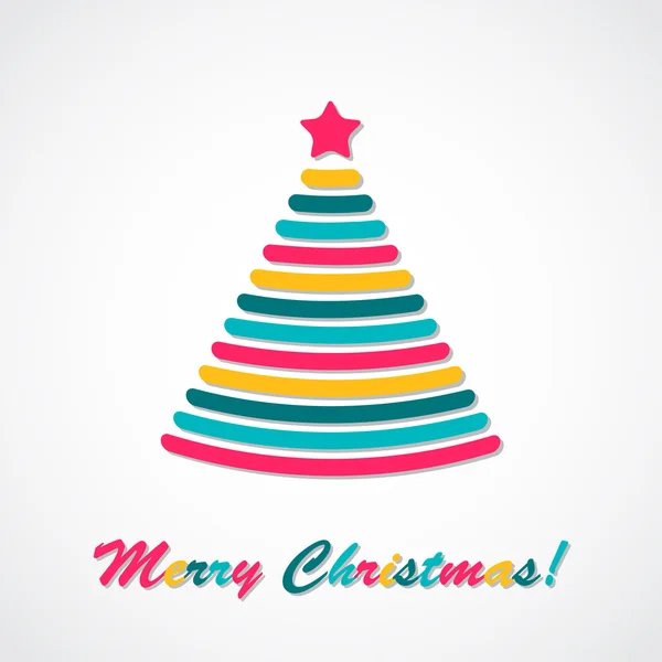 Abstract Christmas tree card Vector Graphics